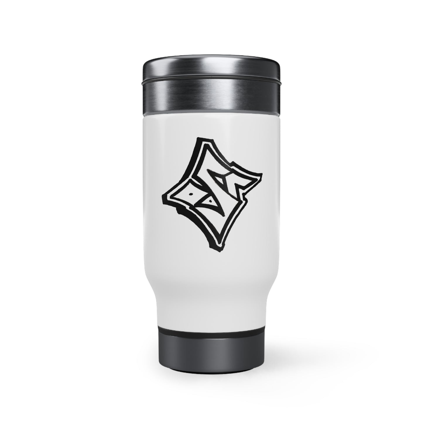 OutSpoken Stainless Steel Travel Mug with Handle, 14oz